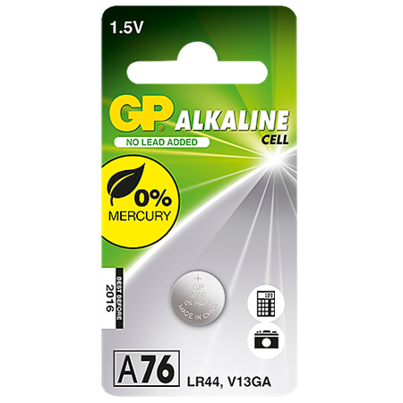 Knappcellsbatteri GP Alkaline LR44/A76