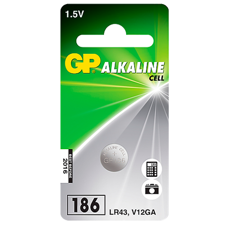 Knappcellsbatteri GP Alkaline LR43/186