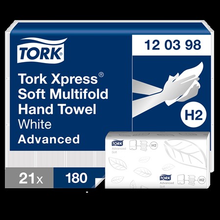 Pappershandduk Tork Xpress Mjuk Mulitfold H2  2-lag 3780st (21 buntar)