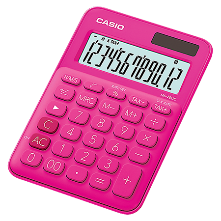 Bordsräknare Casio MS-20UC röd