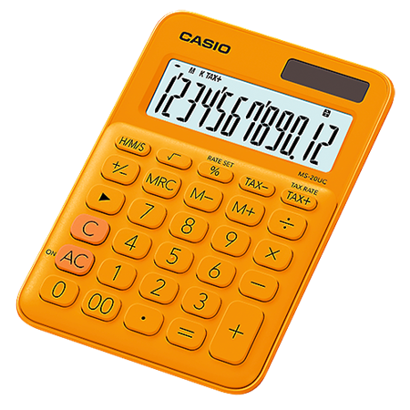 Bordsräknare Casio MS-20UC orange