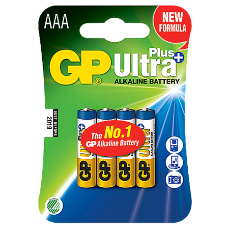 Batteri GP Ultra+ Plus Alkaline AAA/LR03 4/fp