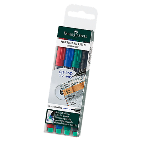 Märkpenna Faber-Castell Multimark SF P 4-set