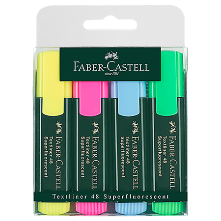 Överstrykningspenna Faber-Castell 1548 4-set