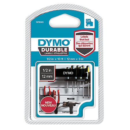 Märktejp Dymo D1 Durable vit/svart