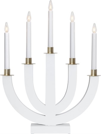 Adventsljusstake Eli 37x47cm Vit