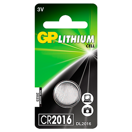 Knappcellsbatteri GP Litium CR2016