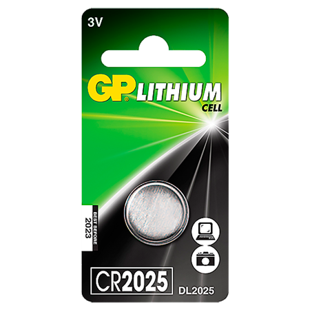 Knappcellsbatteri GP Litium CR2025