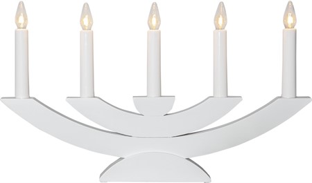 Adventsljusstake Navida 24x42cm Vit