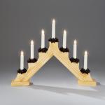 Elljusstake Trä Natur Konstsmide 7 ljus