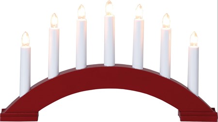 Adventsljusstake Bea 22x39cm Röd