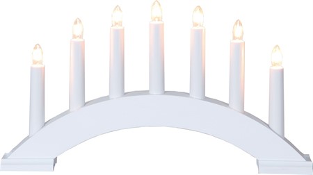 Adventsljusstake Bea 22x39cm Vit