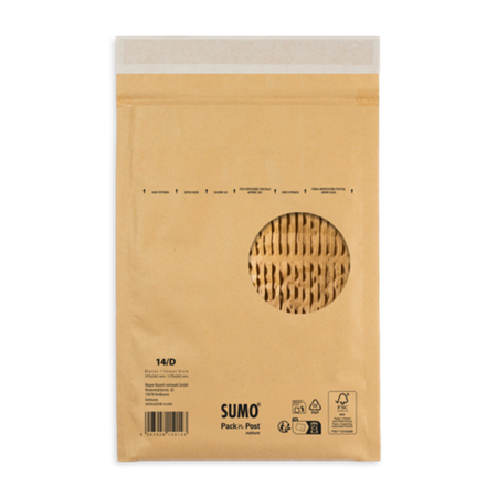 Vadderad kuvertpåse med remsa 175x265mm SU1514