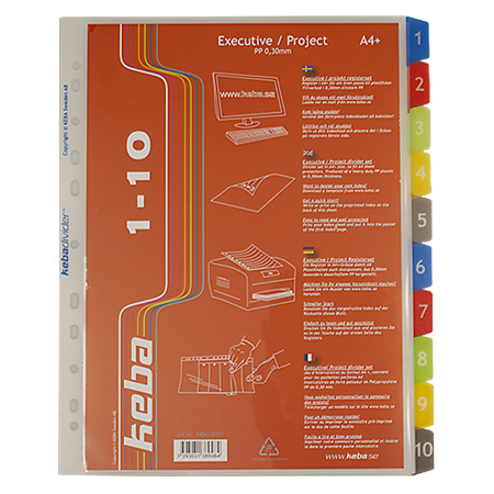 Plastregister KEBAdivider Executive A4+ 1-10