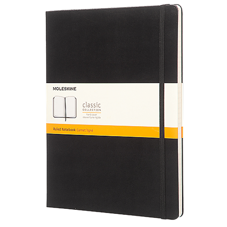 Block Moleskine Hard X-large linjerat svart