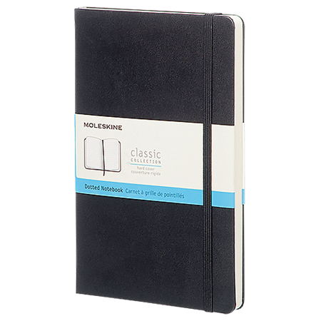 Block Moleskine Hard Large prickad svart