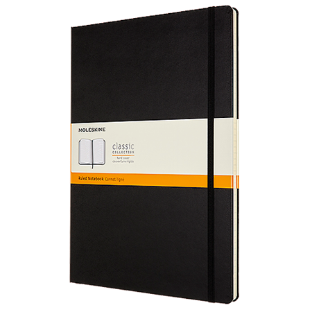 Block Moleskine Hard A4 linjerat svart