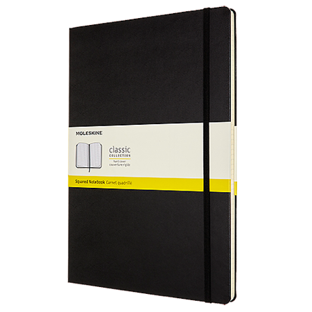 Block Moleskine Hard A4 rutat svart