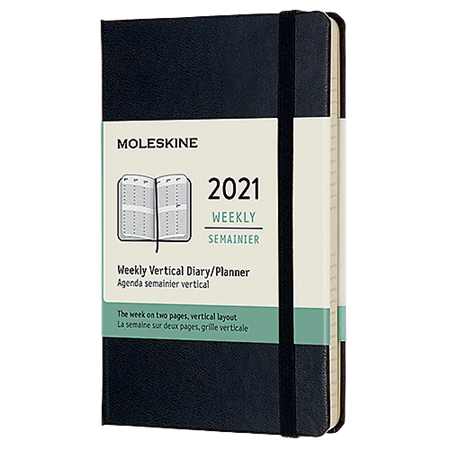 Alm. Moleskine 12M Weekly Vertikal Pocket