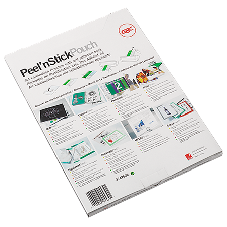 Lamineringsfickor GBC A4 Självhäftande 125 mic 100st/fp