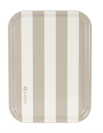 Serveringsbricka Stripes Blond 27x20 cm beige/vit