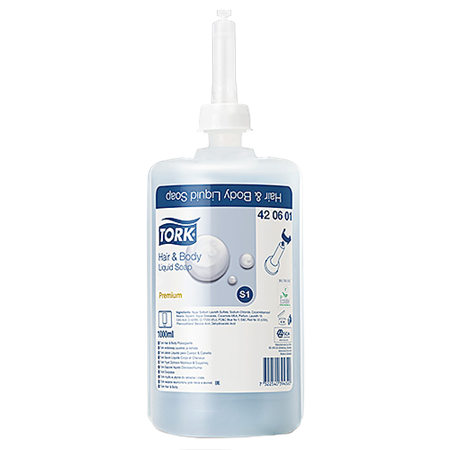 Duschtvål Tork Hair &amp; Body S1 1 liter