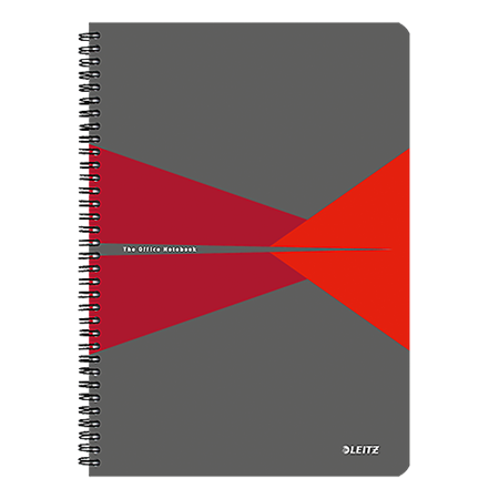 Anteckningsbok Leitz Office A4 linjerat röd