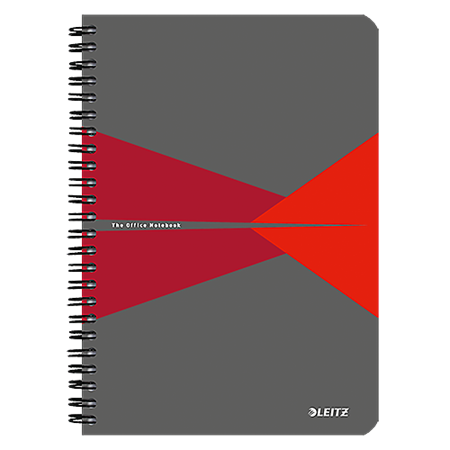 Anteckningsbok Leitz Office A5 linjerat röd