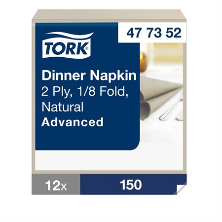 Servett 2-lags Tork Natur 39x39 cm 150/fp