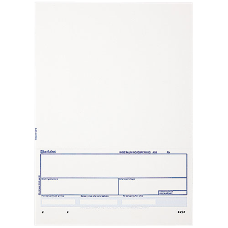 Standardblankett Bg-talong otryckt 900/fp