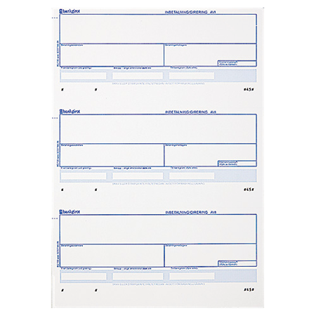 Standardblankett Bankgiro 900/fp