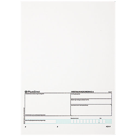 Standardblankett Pg-talong otryckt 900/fp