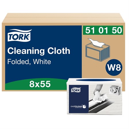 Rengöringsduk Tork Mjuk W8 vit 55/fp