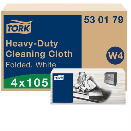 Rengöringsduk Tork Kraftig W4 vit 100/fp