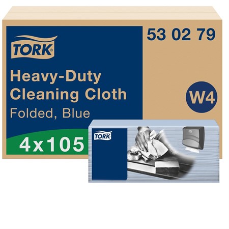 Rengöringsduk Top-pack W4 blå kraftig 105st