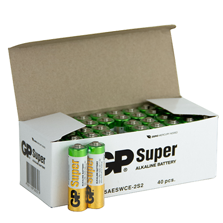 Batteri GP Super Alkaline AA 40/fp