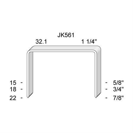 Klammer JK561-15K 2500 st