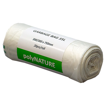 Plastpåsar polyNATURE 35L 20/rl