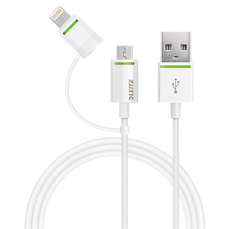 Kabel med adapter Lightning/mikro-USB 1 m