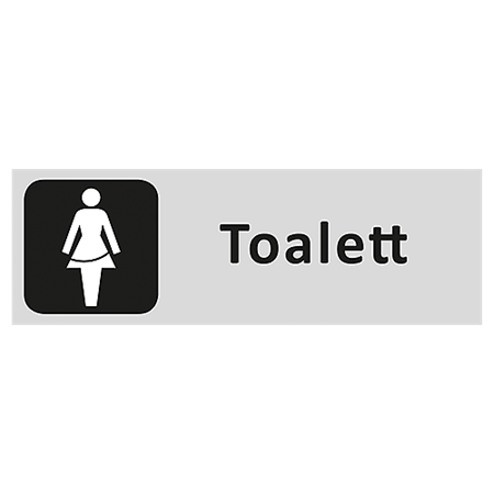 Informationsskylt Toalett dam
