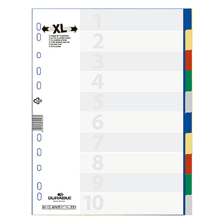 Plastregister Durable XL 1-10