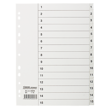 Register Timing Mega  1-15 ofärgad