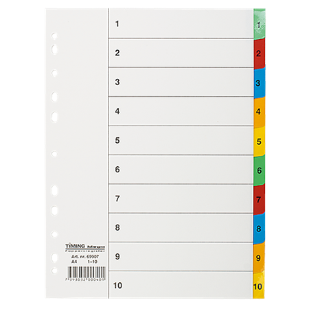 Register Timing Mega  1-10 olikfärgat