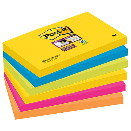 Post-it Carneval Super Sticky Collection 6-pack