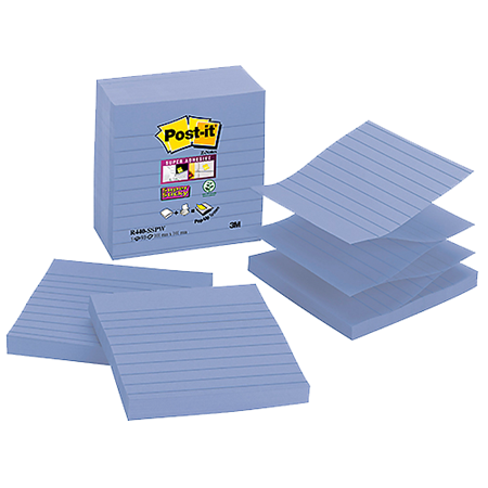 Post-it Super Sticky Z-Notes linjerat 5-pack 101x101mm