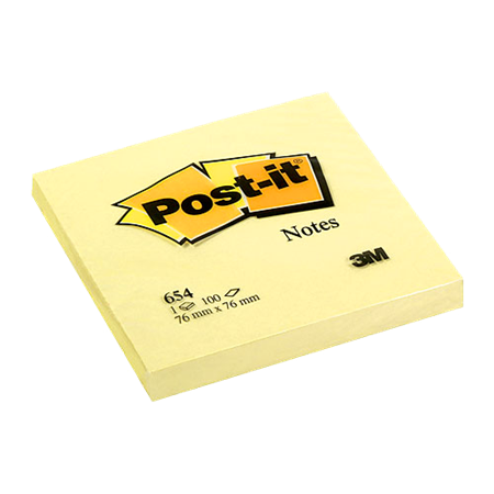 Post-it Canary Yellow 653 51x38 mm gul 3/fp