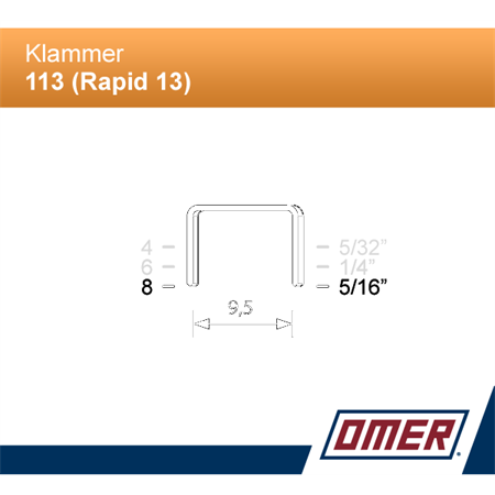 Häftklammer 113/8 5000 st