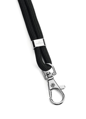 Nyckelband rPET med karbinhake svart 10-pack