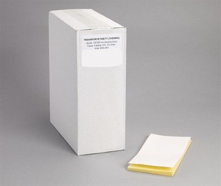 Transportetikett Thermo eco Falsad 105x220mm 2000 st