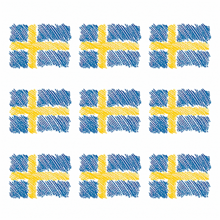 Servett Svenska flaggan 33x33 cm 20/fp